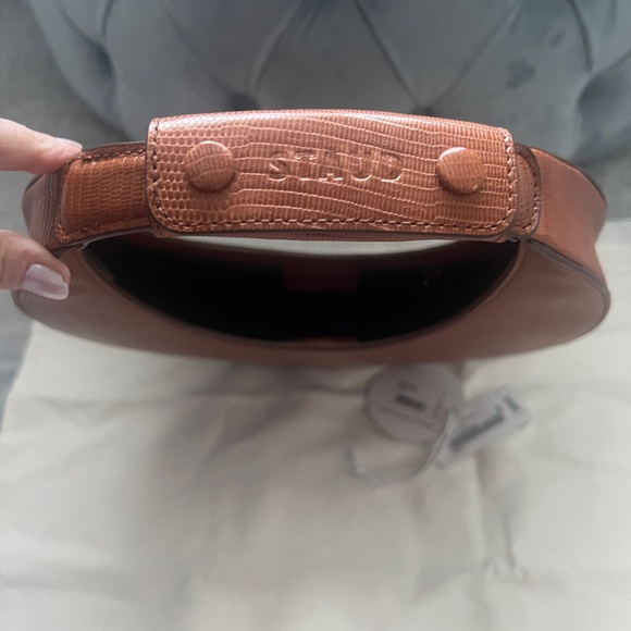 Staud Moon Bag tan lizzard embossed NWT - Picture 15 of 16